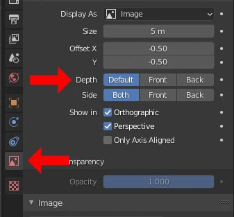 Image object data properties panel in Blender.